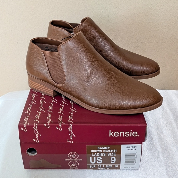 Kensie Shoes - New Kensie Women's Short Boots Brown Size‎ 9